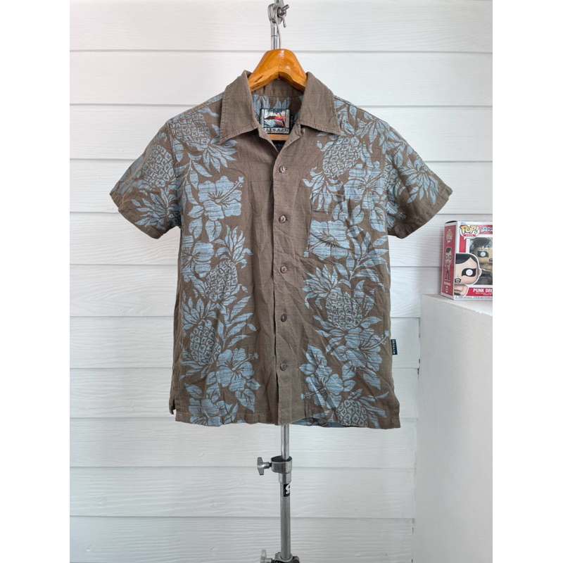 เสื้อเชิ้ตแขนสั้นมือสอง VINTAGE PAIKAJI OKINAWA ISLANDS SHORT SLEEVE SHIRT (MADE IN JAPAN) Size S มื