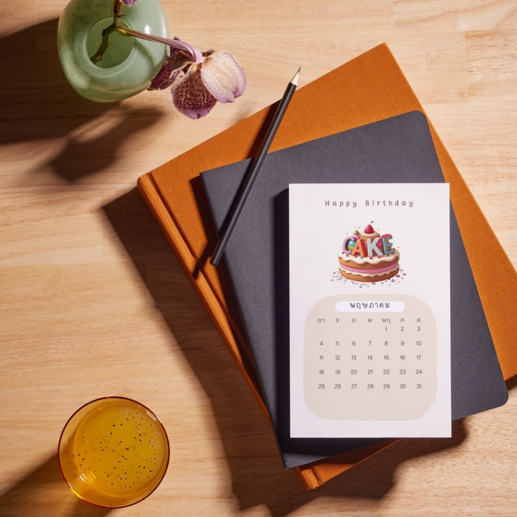 Happy birthday Card การ์ดอวยพรวันเกิดแนวปฏิทิน เกิดวันไหน วงวันนั้นเลยจ้า ! อัพเดททุกปี - รูปที่ 4