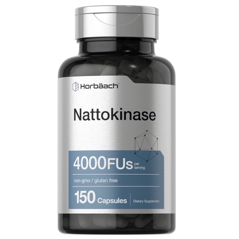 ( HORBAACH ) NATTOKINASE - บำรุงหัวใจ & หลอดเลือด ส่งเสริมการไหลเวียนของเลือด ( 150 แคปซูล ) นำเข้าจากอเมริกา