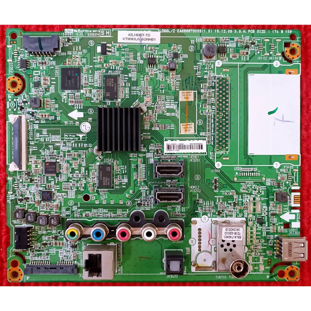 เมนบอร์ดทีวี  LG ใช้กับรุ่น  43LH590T , 49LH590T พาสบอร์ด EAX66873003