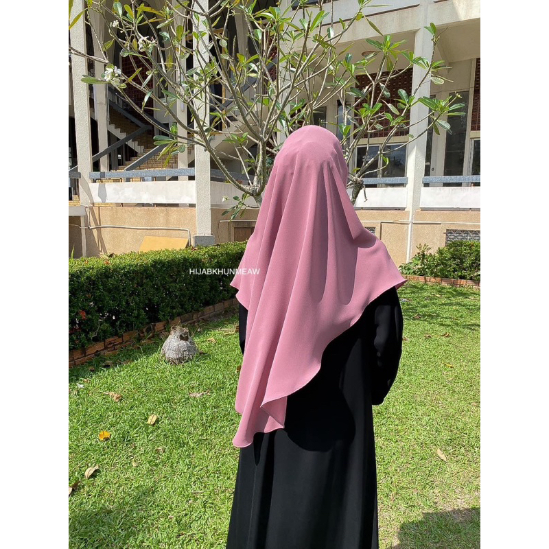ฮิญาบกุ๊กไก่ ทรงนางฟ้าผ้า(Abaya') Size(M)