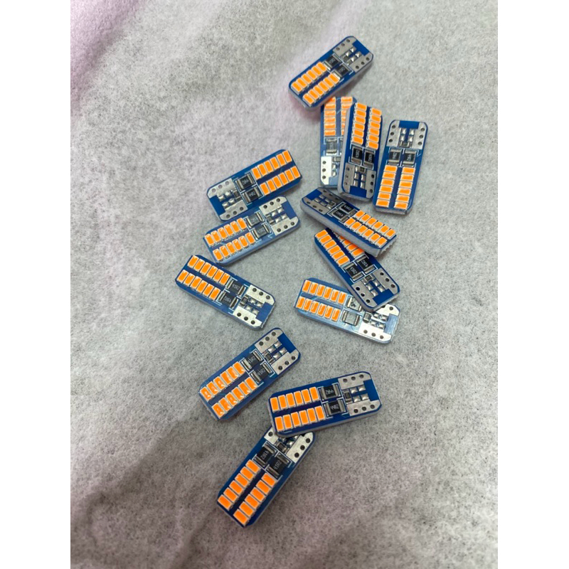 หลอดไฟขั้วT10 LED แสงสีส้มพร้อมส่ง