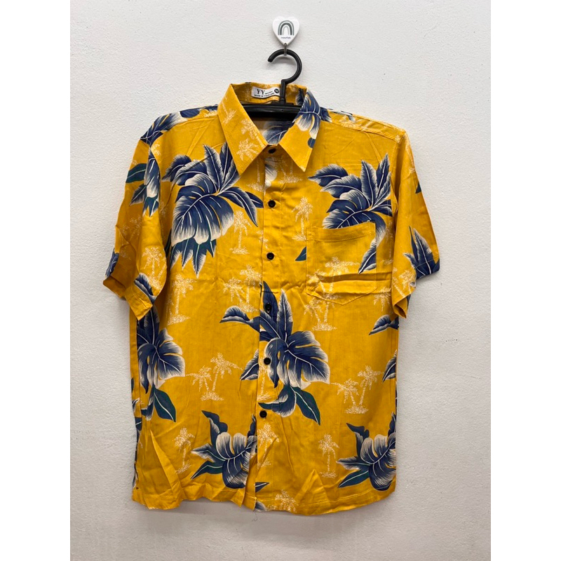 พร้อมส่ง✅เสื้อเชิ๊ตฮาวายคอปกผ้าสปันเนื้อนิ่มใส่สบายได้ทั้งชายและหญิง