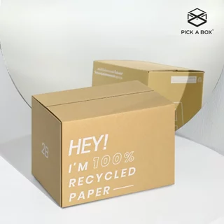 กล่อง ECO BOX (Size CD) - 20 ใบ : กล่องพัสดุรักษ์โลกผลิตจากเยื่อไม้รีไซเคิล PICK A BOX