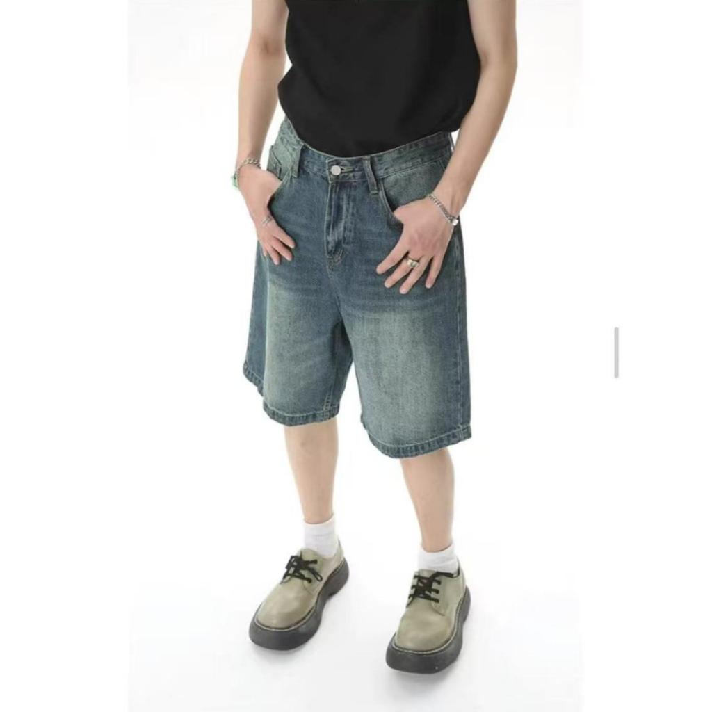 NEW กางเกงยีนส์ขาสั้นผู้ชาย แฟชั่นเกาหลี ใส่สบาย