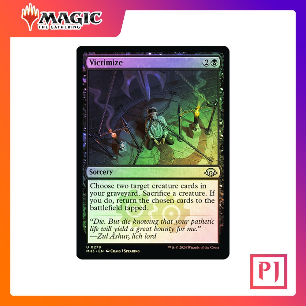 [MTG] Victimize [MH3] [BLACK] [UNCOM] [FOIL] [ENG] (การ์ดเมจิค / Magic the Gathering)