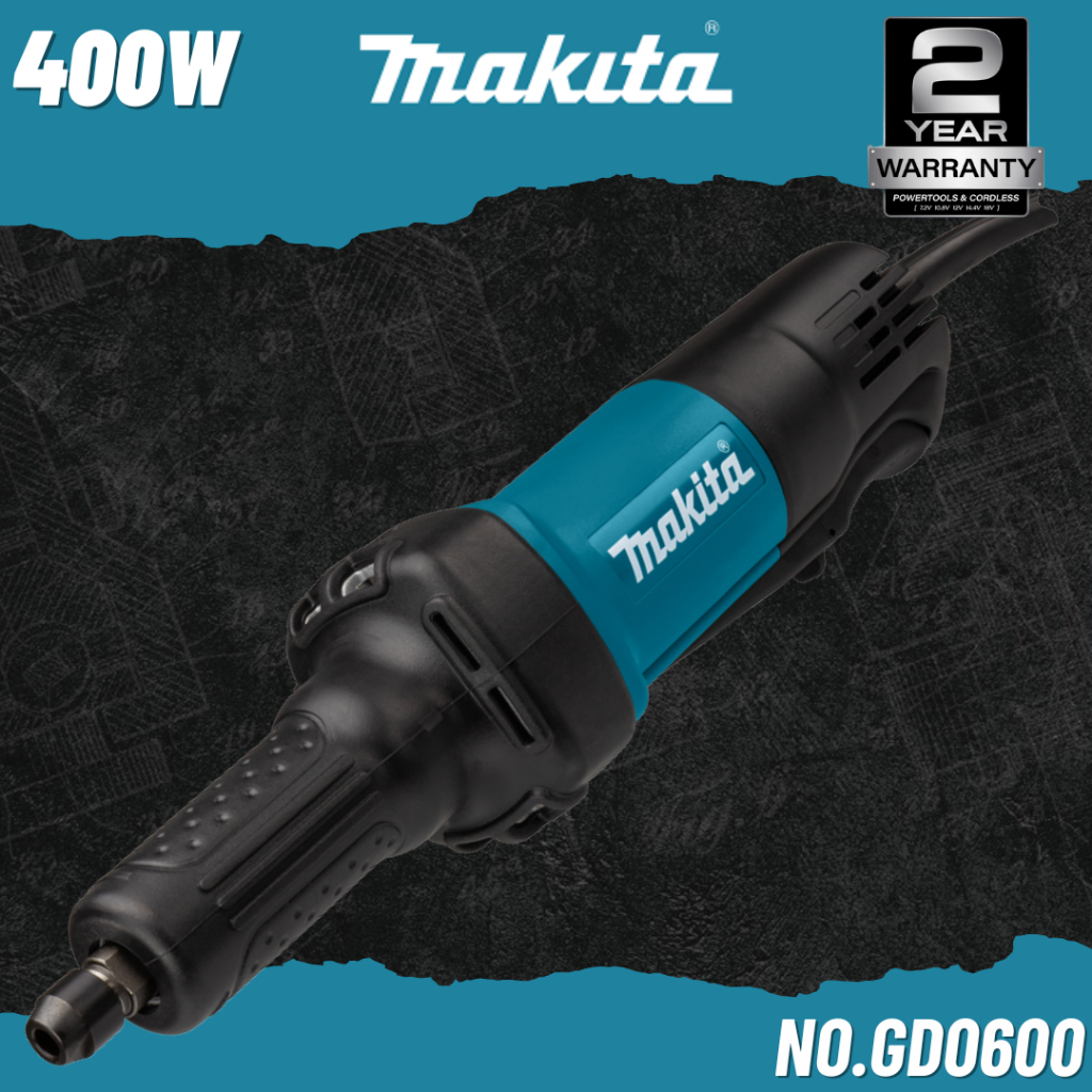 MAKITA เครื่องเจียร์แกนไฟฟ้า ขนาด 6 mm. (1/4") 400W สวิตช์บีบ No.GD0600