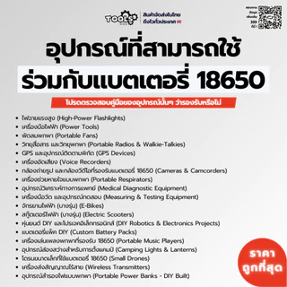 พร้อมส่ง! แบตเตอรี่ HOHM LIFE แท้ LI-NMC 18650 หัวแบน 3015mAh กระแสสูง 31.5A อายุใข้งานนานกว่าทั่วไป