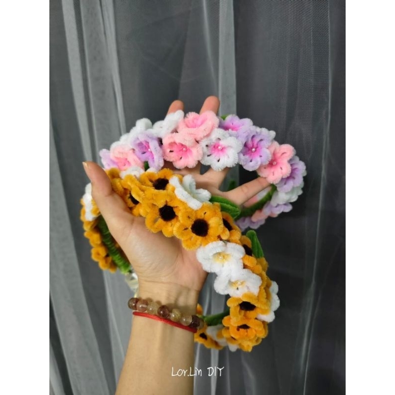 มงกุฎลวดกำมะหยี่ มงกุฎดอกไม้ลวดกำมะหยี่