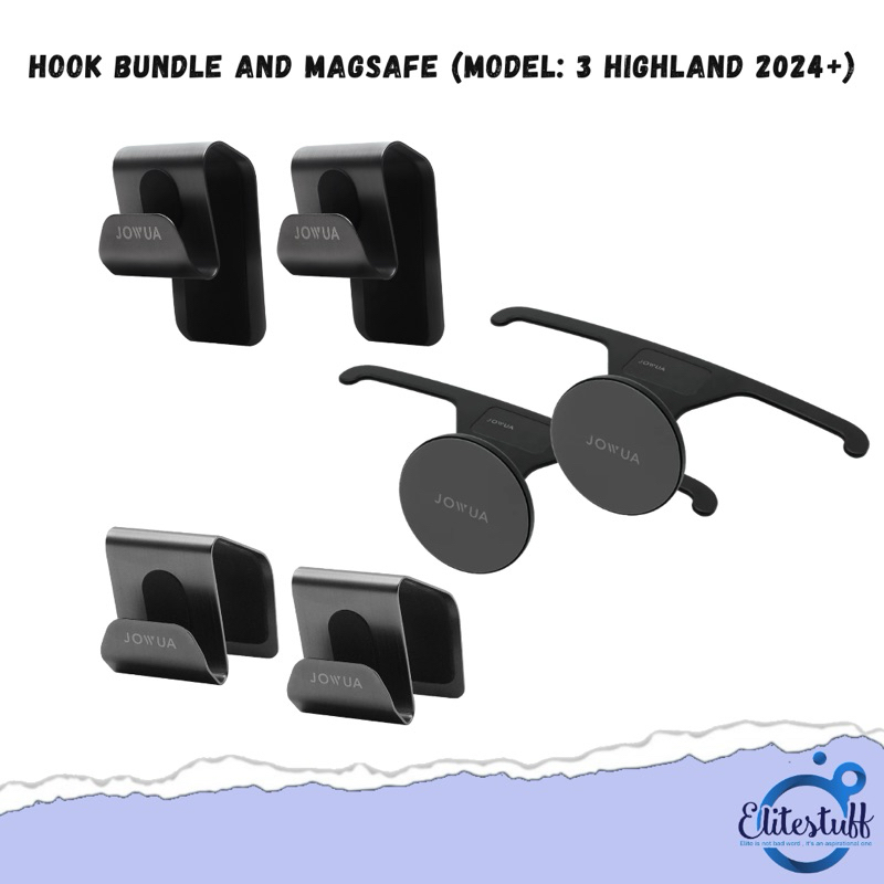 Jowua Hook Bundle and Magsafe for Tesla Model: 3 Highland (2024+) - ชุดตะขอ และ MagSafe