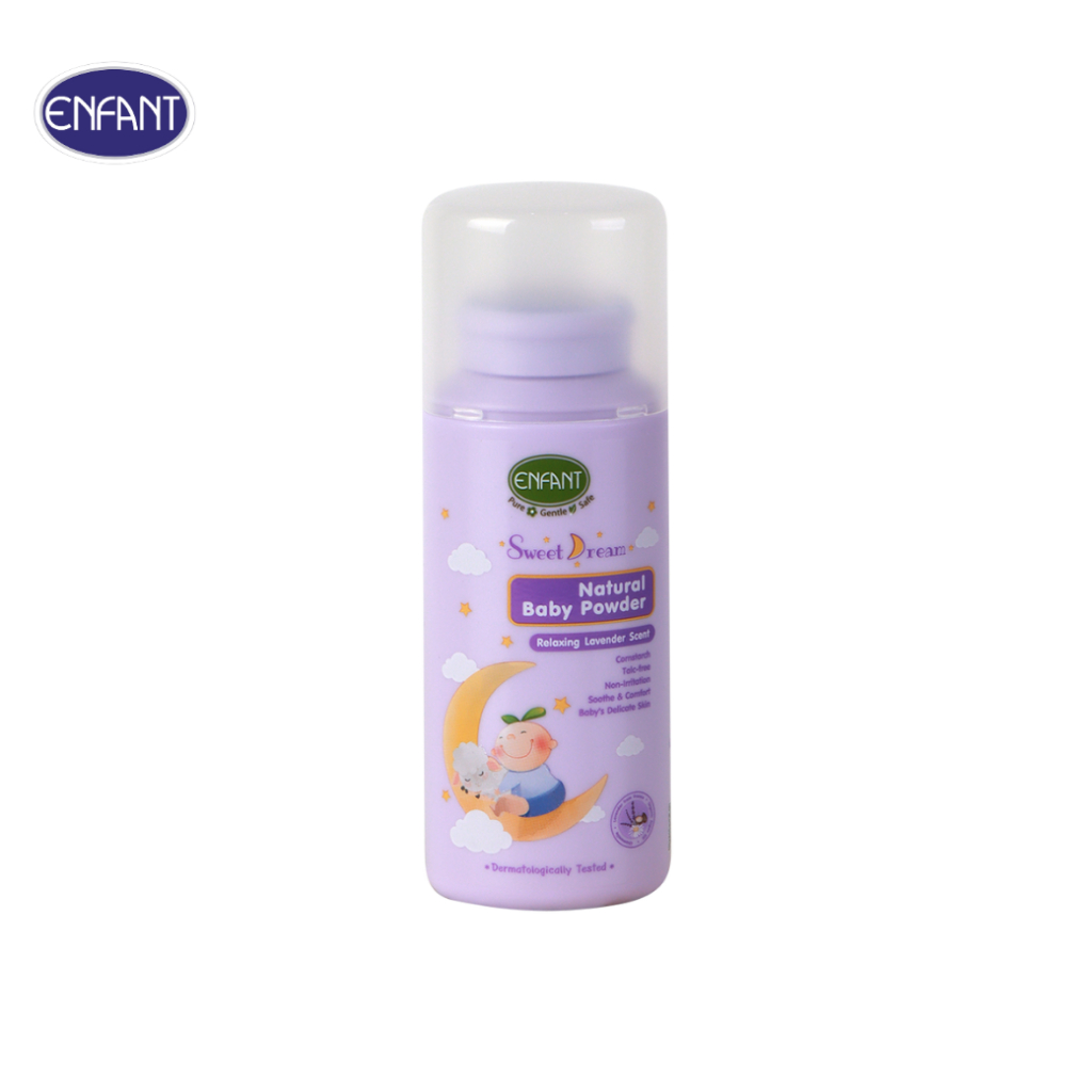 ENFANT (อองฟองต์) Sweet Dream Natural Baby Powder แป้งเด็ก สูตรธรรมชาติจากแป้งข้าวโพด ใช้ได้ตั้งแต่เ