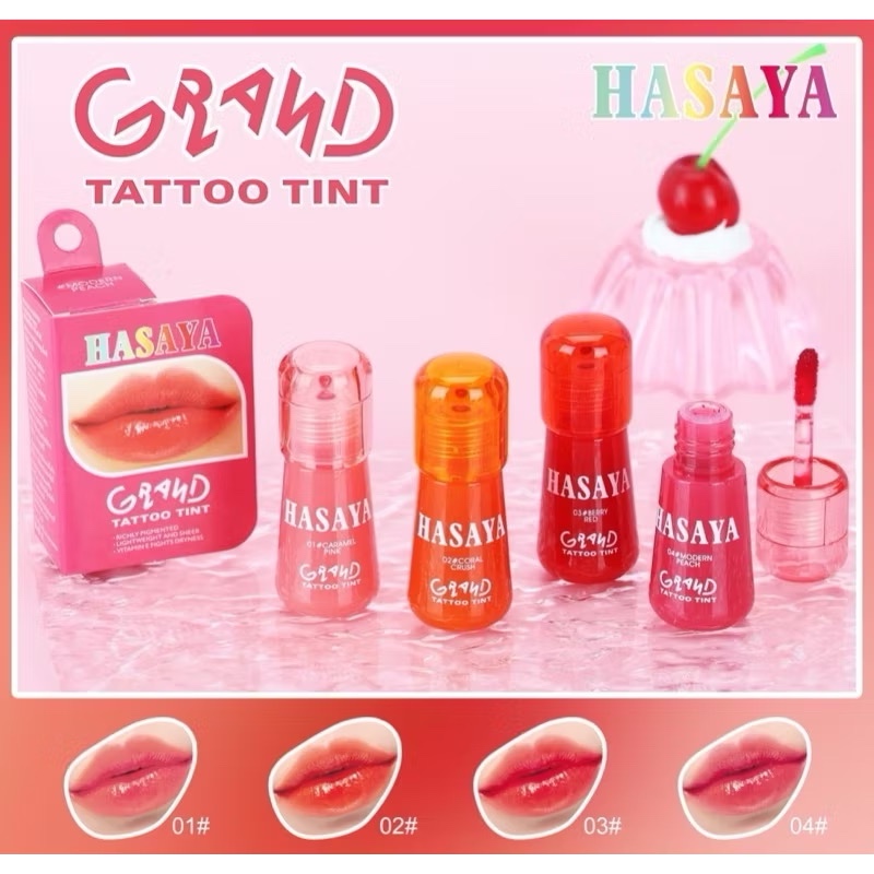 Hasaya Girl grand tattoo tint (H3829) ฮาซายา เกิร์ล ลิปทินท์ ให้ความชุ่มชื้น สีชัด ติดทน