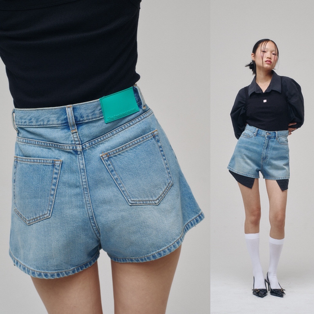 The Freckled Market - Relaxed Denim Shorts กางเกงยีนส์ขาสั้น