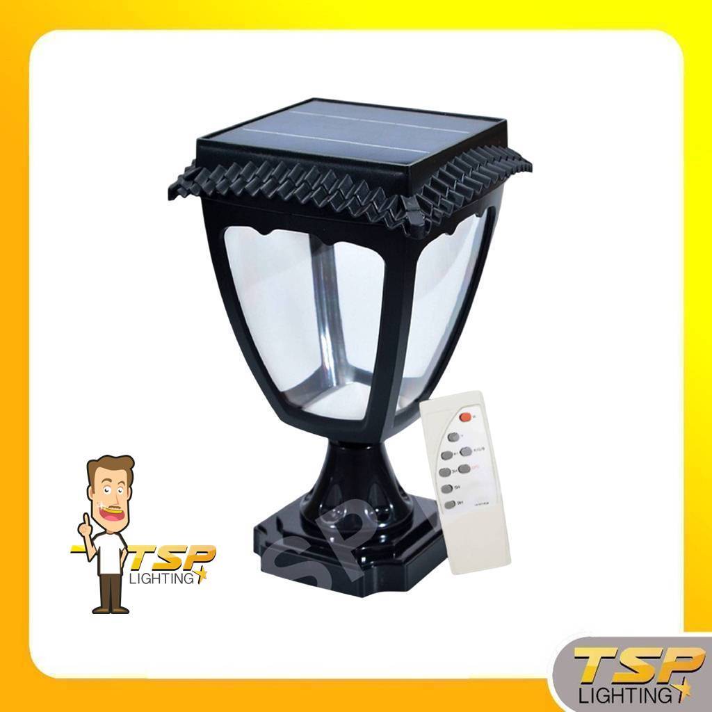 TSP Lighting | โคมไฟหัวเสาโซล่าเซลล์ ปรับได้ 8 สี JD-X90