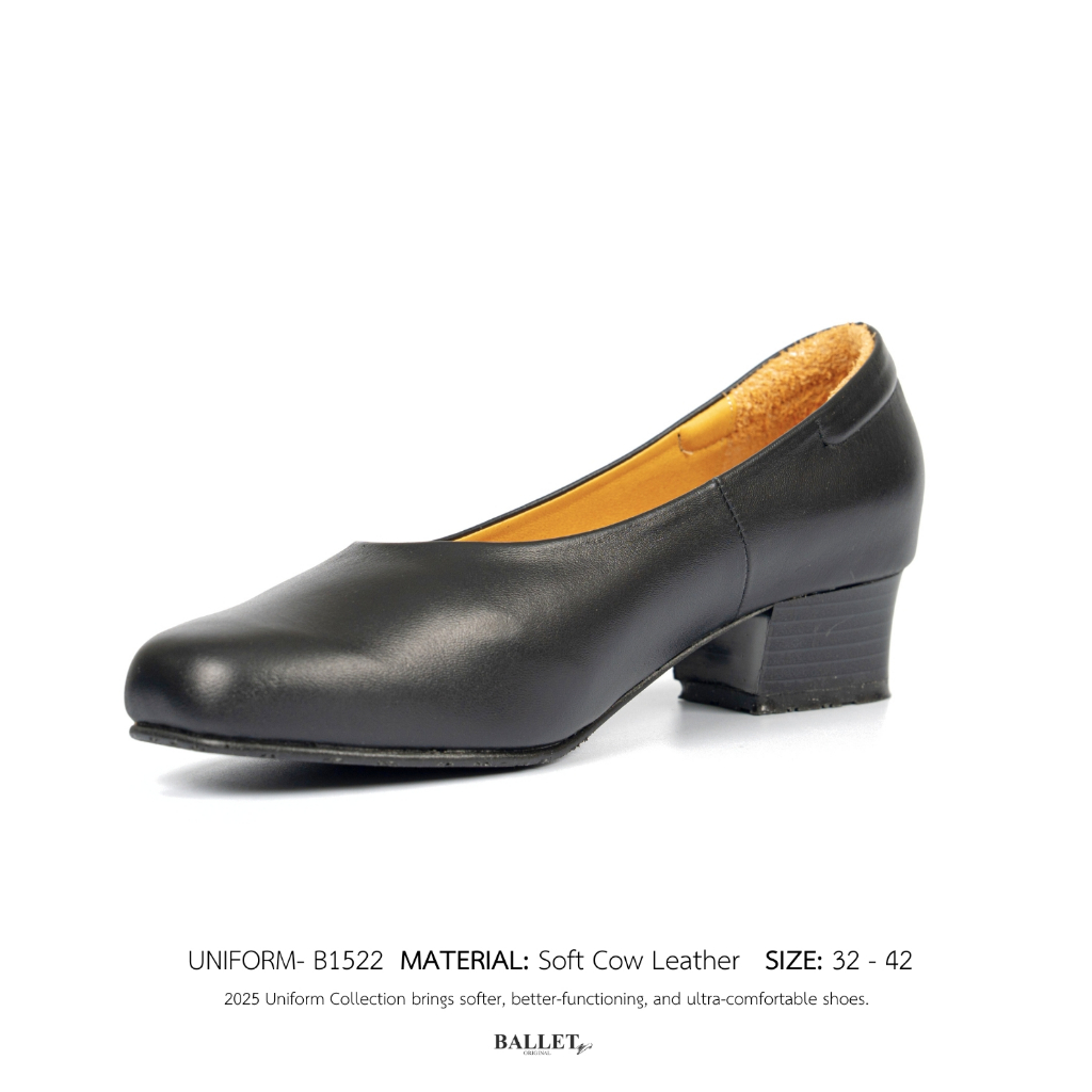 รองเท้าคัทชูหนังแท้ รุ่น B1522 (ส้นสูง 1.5 นิ้ว) Ballet รูปที่ 5