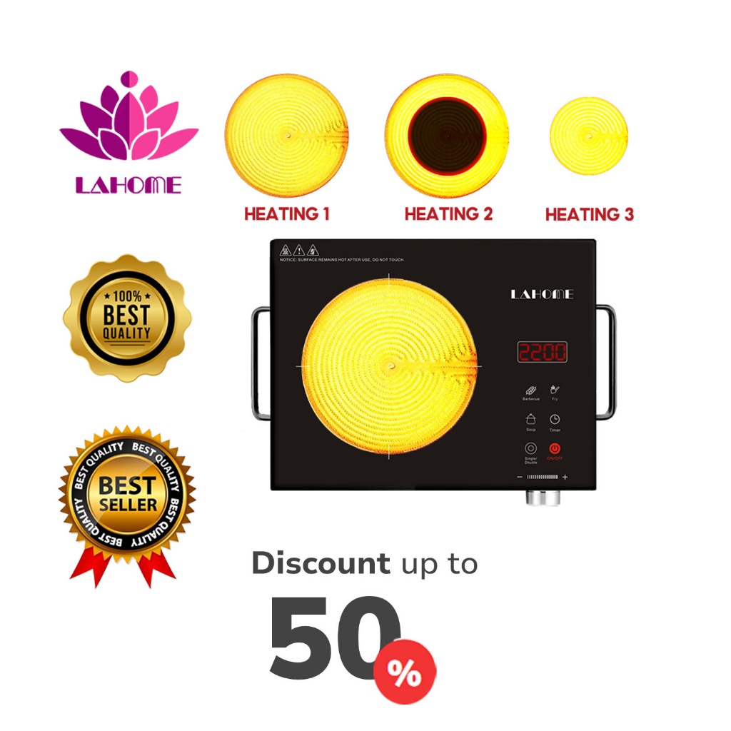 LAHOME Upgrade Electric Ceramic Infrared Stove Touch Sreen Induction Cooker เตาไฟฟ้าเซรามิค เตาเซรามิกไฟฟ้า เวอร์ชันอัพเ