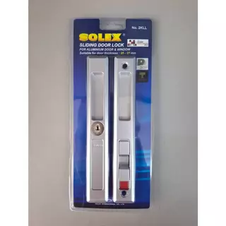 มือจับบานเลื่อน SOLEX ประตู หน้าต่าง มีกุญแจล็อค สีเงิน สีขาว อุปกรณ์ประตู มีจุญแจล็อค 2KLL