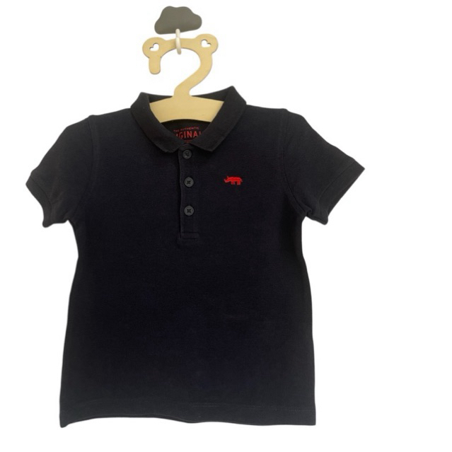 marks and spencer M&S เสื้อโปโลเด็ก สีกรม หล่อมาก Size 12-18 เดือน 💙👍🏻