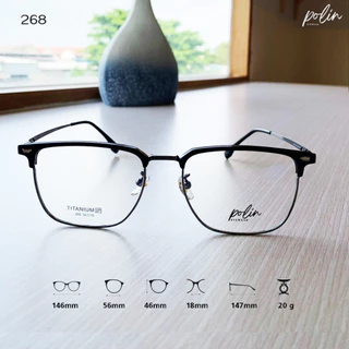 Polin กรอบแว่นสายตา รุ่น 268 ไม่ใช่แว่นสำเร็จ สามารถนำไปตัดแว่นสายตาได้