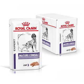 Royal Canin Mature Consult Pouch 85 g อาหารเปียกสำหรับสุนัขสูงวัยอายุ 8 ปีขึ้นไป 85 กรัม x 12 ซอง