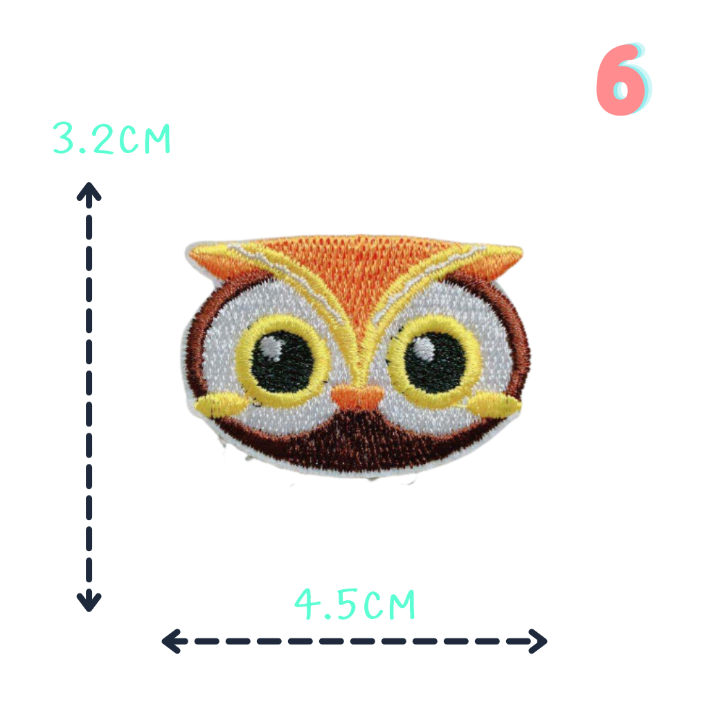 😄ตัวรีดติดเสื้อชุดที่ C42😄 ลายหน้าสัตว์ สิงโต แมว ยีราฟ จิ้งจอก กระต่าย และอื่นๆ  ด้านหลังมีกาวสามารถรีดติดผ้าได้เลยค่ะ - รูปที่ 5