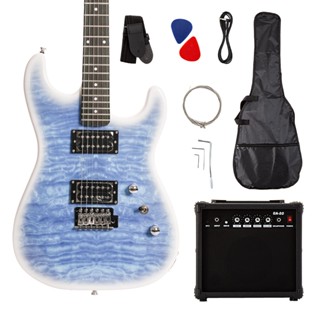 กีต้าร์ไฟฟ้า ZLG ST สีขาวและแอมป์ HH alnico 5 รถกระบะจัดส่งท…