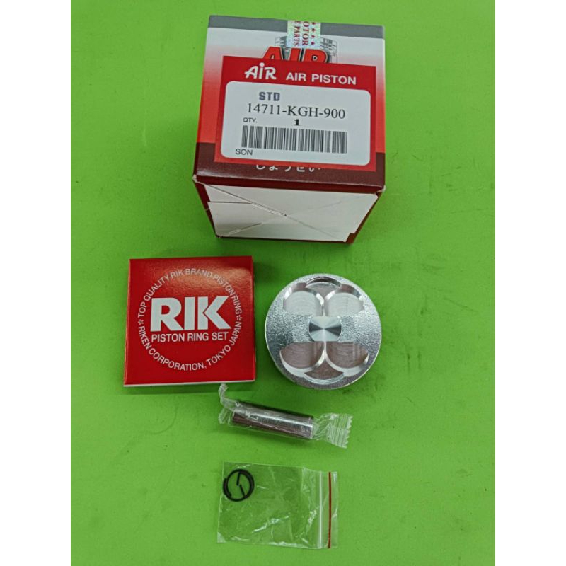 ชุดลูกสูบโซนิค 58-62 มิลสลัก 13 พร้อมหลบวาล์ว 4 วาล์ว ใส่เวฟ 110i ไม่มีชักหลบวาล์ว 19/17 มีของพร้อมส