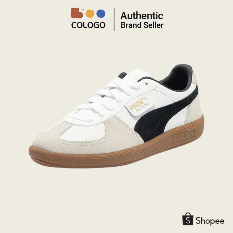 ของแท้ 100% PUMA Palermo Leather Unisex รองเท้าหุ้มข้อต่ำ 396464-01