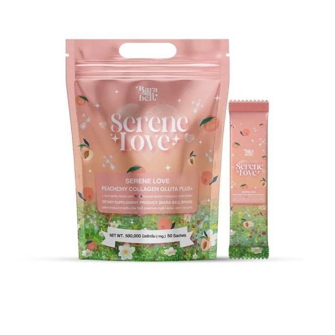 น้ำชง ซีรีนเลิฟ Bara bell Serene Love peachchy collagen gluta plus+