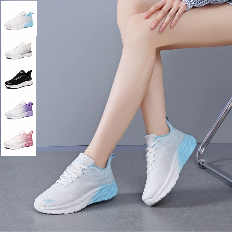 YGY-6616 รองเท้าผ้าใบ รุ่นทูโทน ผ้าตาข่าย ทรงสวย น้ำหนักเบา ใส่ได้ทั้ง ผช/ผญ มี 5 สี ไซส์ 36-42