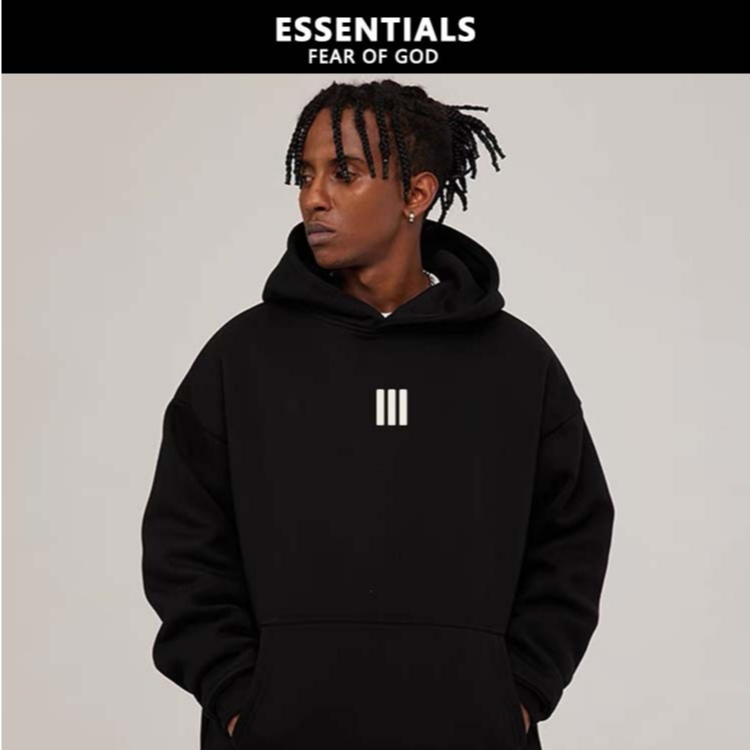 『ESSENTIALS』เสื้อฮู้ด FEAR OF GOD ESSENTIALS เสื้อฮู้ดสามแถบ
