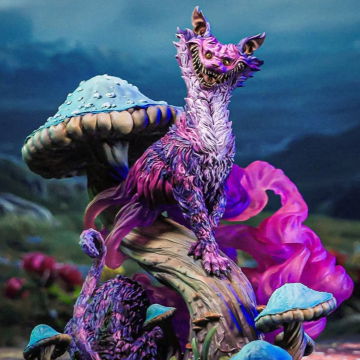 Dnd Monster I Cheshire Cat I (งานเรซิ่นยังไม่ลงสี) ฐาน 2 นิ้ว