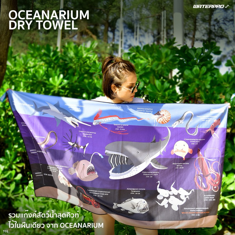 ผ้าเช็ดตัวไมโครไฟเบอร์ – Dry Towel แบรนด์ OCEANARIUM