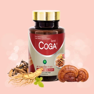 Coga (ซื้อคู่) 100เม็ด/กป. สมุนไพรรวม 17 ชนิด วิตามิน อาหารเสริม ถั่งเช่า โสม หลินจือ โคก้า