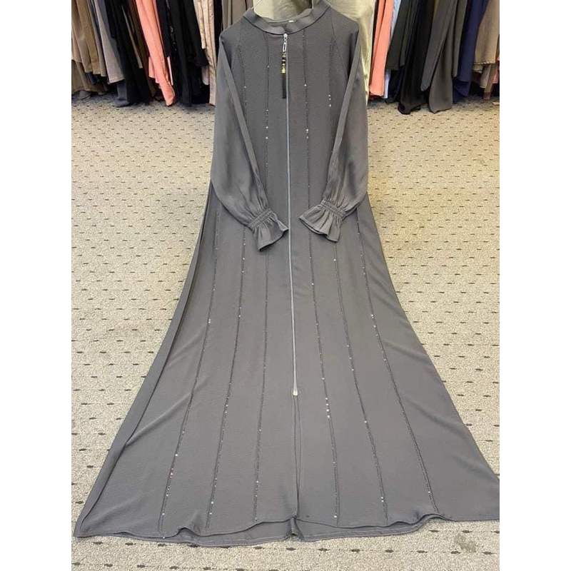 พร้อมส่ง!!🇸🇦🇹🇭Abaya Saudi ของแท้!! สีเทา เดรส ชุดมุสลิม💥