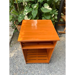 ชั้นวางของ ชั้นตู้เย็น ไม้สัก 50*50*80 cm. ชั้นวางตู้เย็นเล็ก ใส่ตู้เย็น 1.7 คิวได้ ด้านบนสามารถวางไมโครเวฟได้