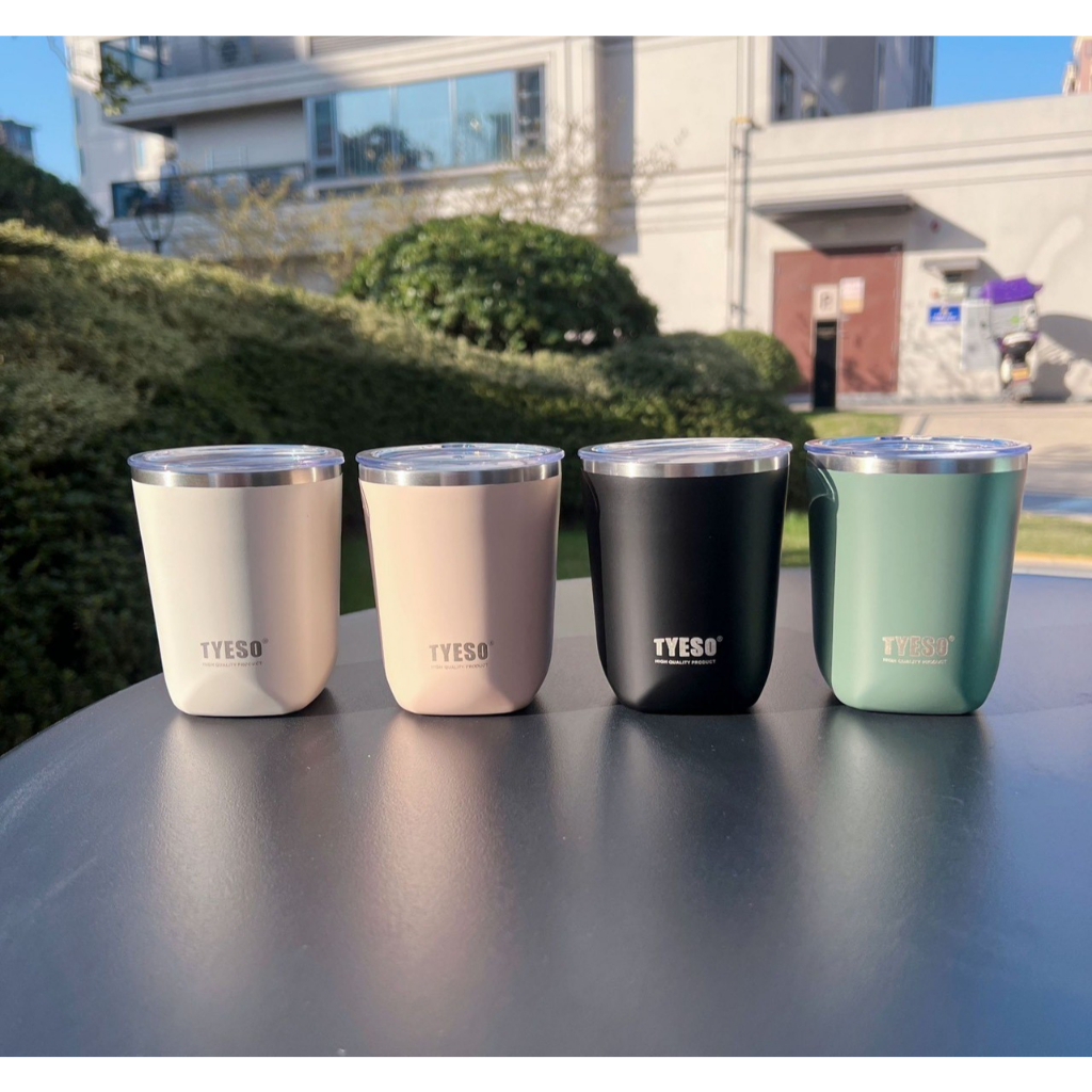 Tyeso Mug 12oz. แก้วกาแฟพร้อมฝาปิด ถ้วยกาแฟ เก็บอุณหภูมิ เก็บความร้อน-เย็น
