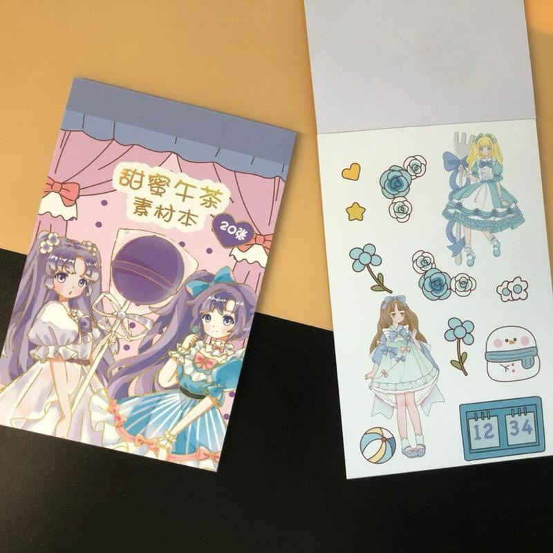 (ยกโหล 12 ชิ้น) No.987 สติ้กเกอร์ สติกเกอร์ ลายการ์ตูนน่ารัก สําหรับตกแต่งสมุดโน้ต สติ๊กเกอร์ไดคัท แพ็ค 12 เล่ม