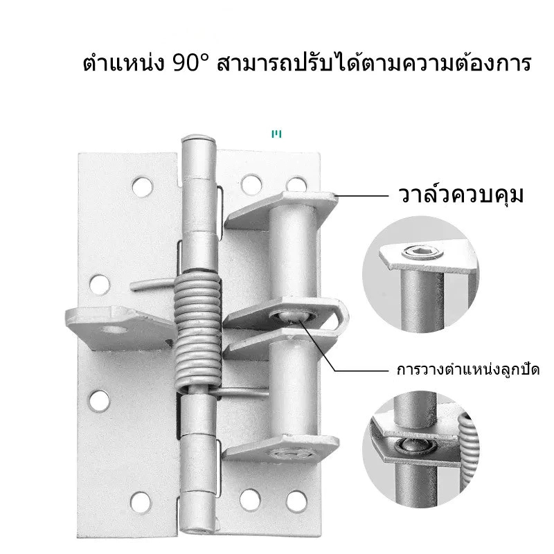 🔥บานพับสปริงประตูมองไม่เห็นขนาด 4 นิ้ว บานพับปิดประตูอัตโนมัติ บานพับผนังพื้นหลัง บานพับประตูที่แนบชิดกับตำแหน่ง 90 อง - รูปที่ 4