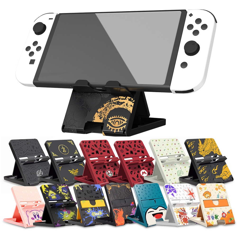 ขาตั้ง Switch สุดน่ารักสำหรับ Nintendo Switch Lite ขาตั้งแบบพกพาพับได้แบบปรับได้สำหรับ Switch OLED
