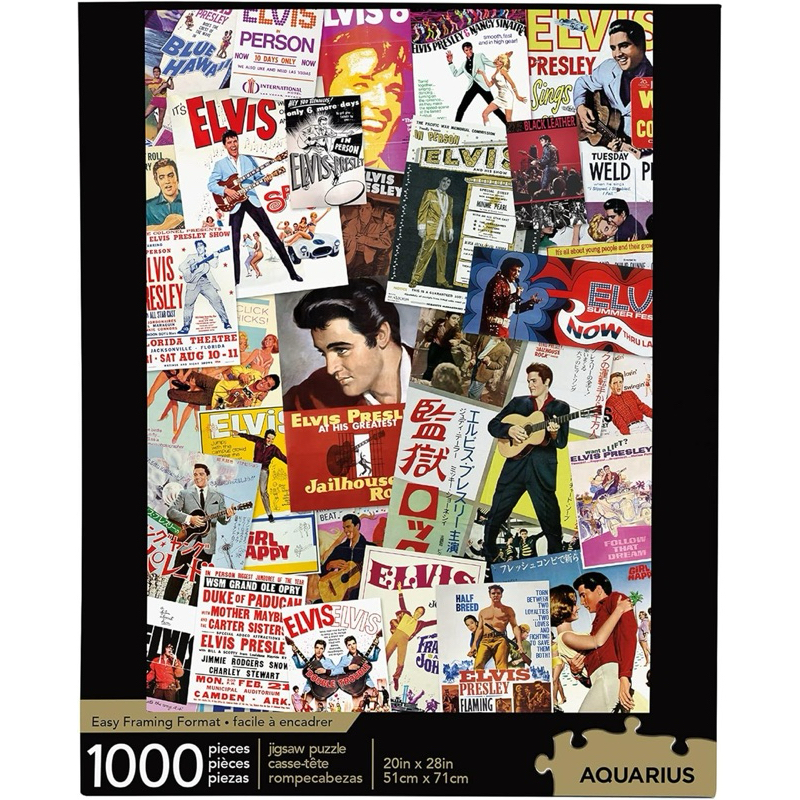 {Pre-Order} Aquarius Jigsaw Puzzle : Elvis Movies Poster 1000 Pcs