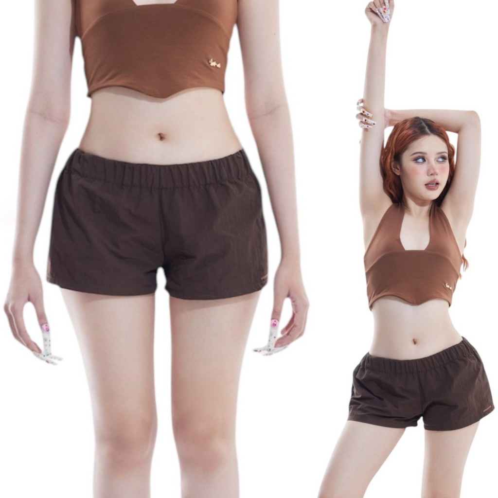 Leady short กางเกงเอวต่ำ ขาสั้น ทรงสปอร์ต ผ้าร่ม LAMACLUBB รูปที่ 4