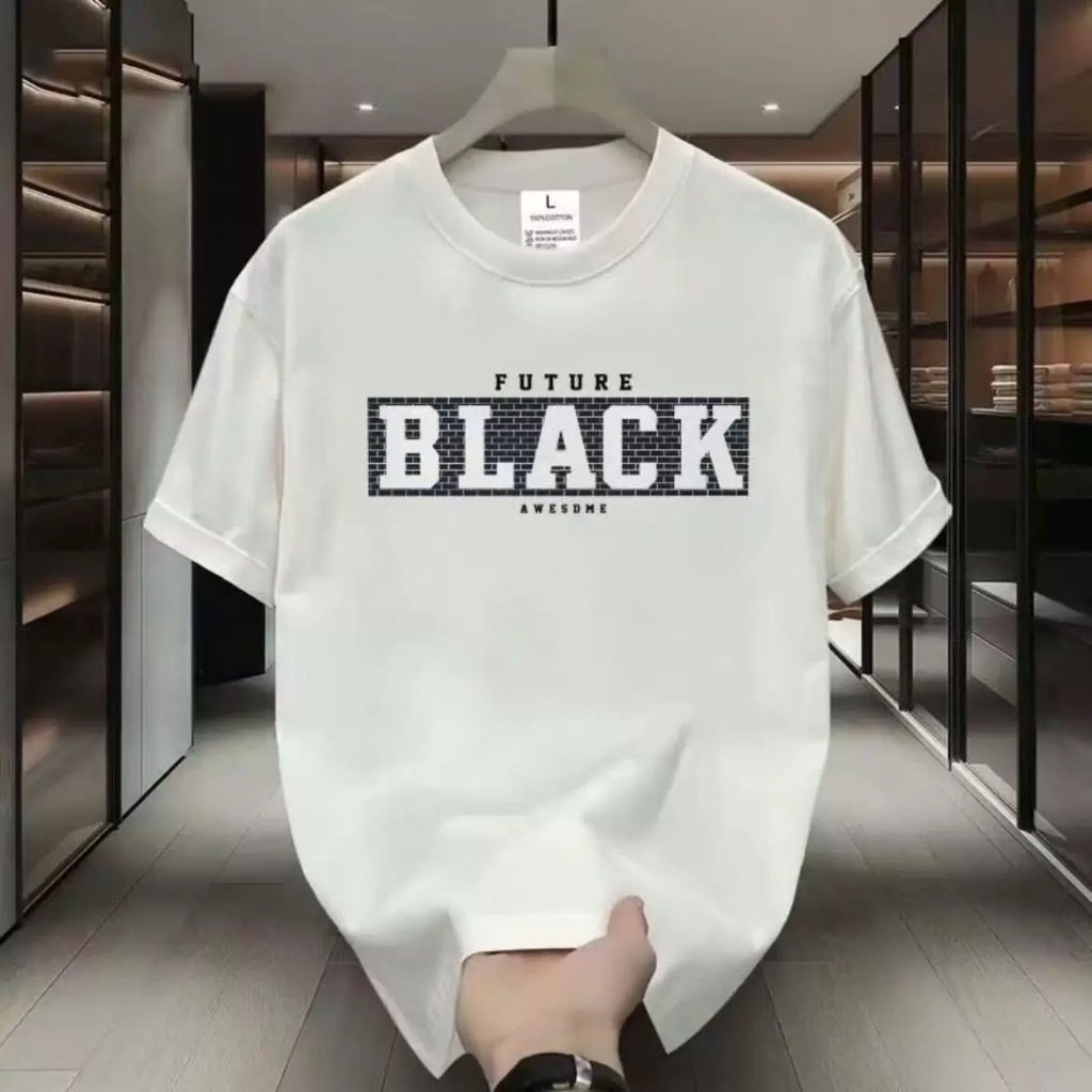 เสื้อสตรีท เสื้อยืดสีขาวดำ เรียบง่ายและง่ายต่อการจับคู่ ฤดูร้อน มี3สีหลายสีเลือกได้ S-3XL