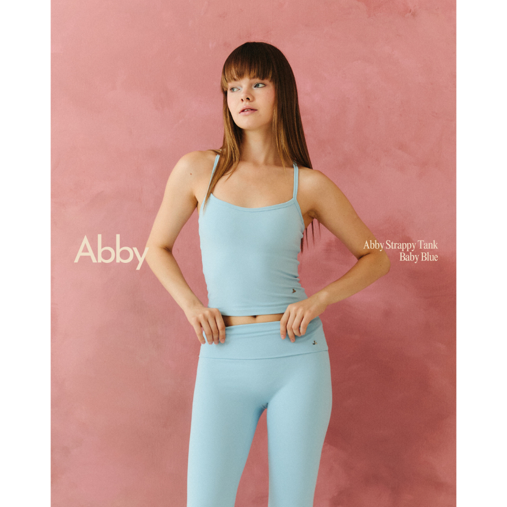 when.we.stretch - Abby Strappy Tank เสื้ออกกำลังกายผ้าอย่างดี พร้อมฟองน้ำในตัว