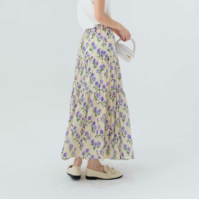Kimmame - กระโปรง รุ่น Flower Ruffle 2 สี