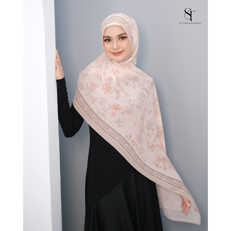 Blooming Collection Hijab #Beige