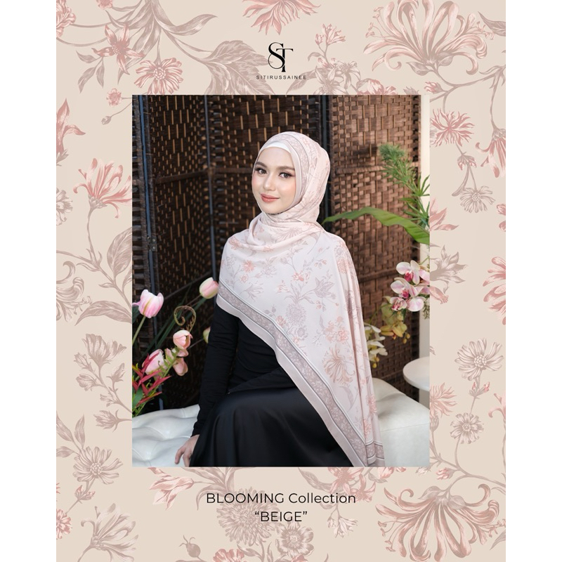 Blooming Collection Hijab #Beige