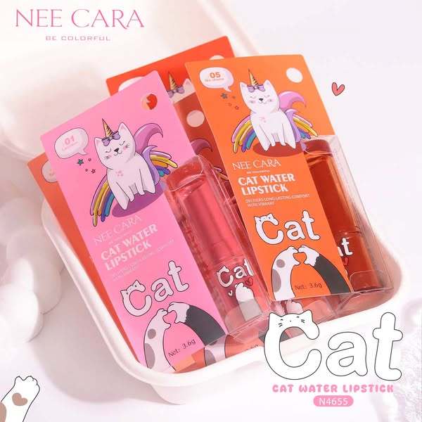 Nee Cara Cat Water Lipstick #NA4655 นีคาร่า แคท วอเทอร์ ลิปสติก