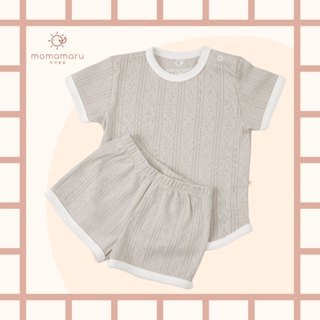Momamaru ชุดเสื้อกางเกงระบายอากาศดี ไม่ร้อน Baby Cozy Knit s…