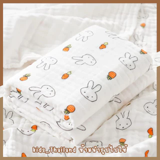kids_thailand ผ้าอ้อม ผ้ามัสลิน ผ้าฝ้าย ผ้าอ้อมมัสลินทอย่น ขนาดใหญ่ ลายน่ารัก